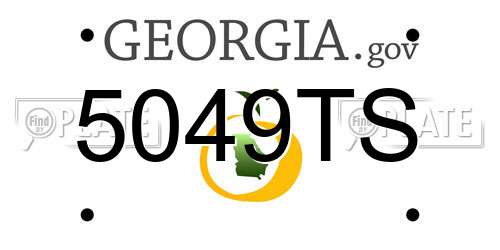 5049TS Georgia License Plate