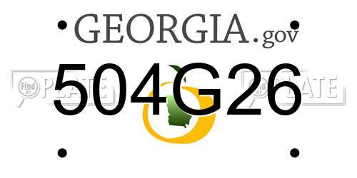 504G26 Georgia License Plate