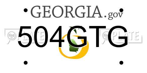 504GTG Georgia License Plate