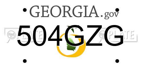504GZG Georgia License Plate