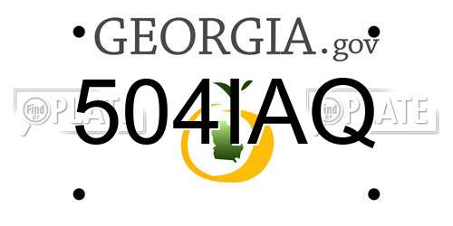 504IAQ Georgia License Plate