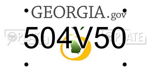 504V50 Georgia License Plate
