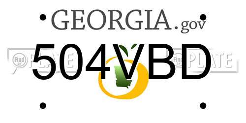 504VBD Georgia License Plate