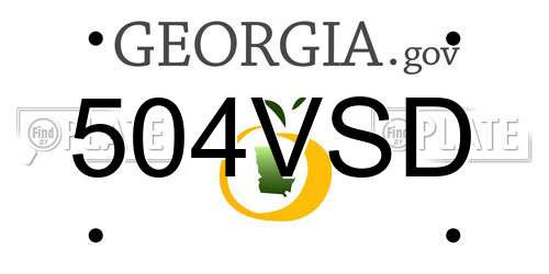 504VSD Georgia License Plate