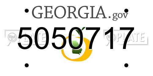 5050717 Georgia License Plate