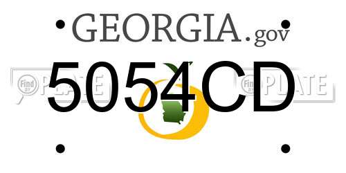 5054CD Georgia License Plate