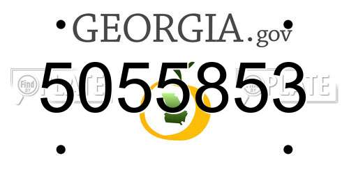 5055853 Georgia License Plate