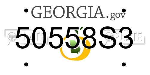 50558S3 Georgia License Plate