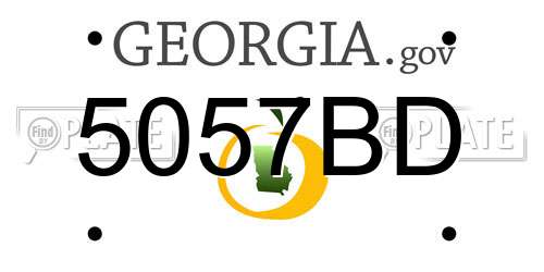5057BD Georgia License Plate