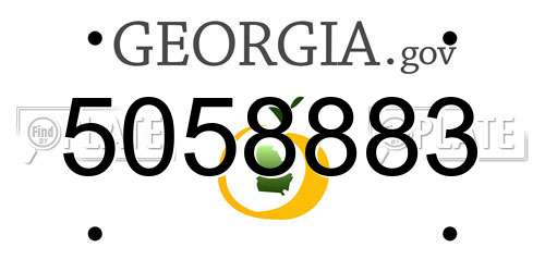 5058883 Georgia License Plate