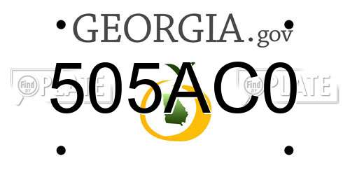 505AC0 Georgia License Plate