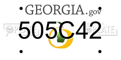 505C42 Georgia License Plate