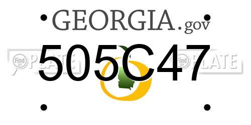 505C47 Georgia License Plate