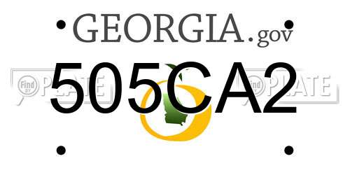 505CA2 Georgia License Plate