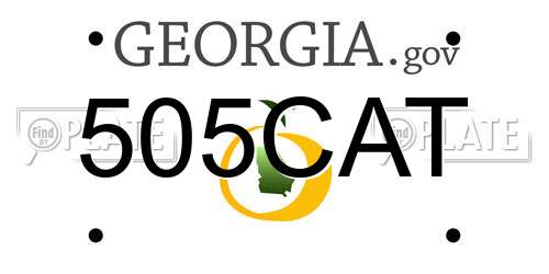 505CAT Georgia License Plate
