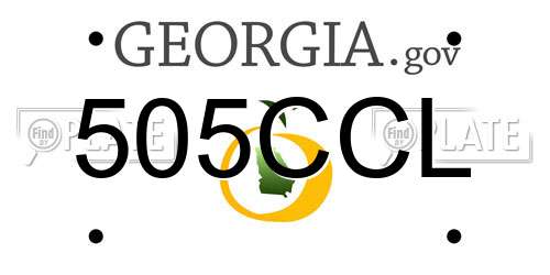 505CCL Georgia License Plate