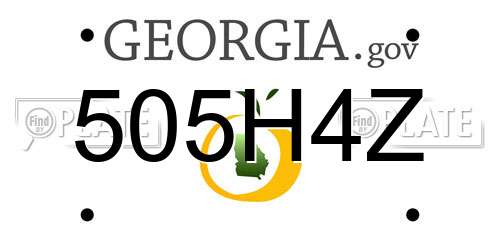 505H4Z Georgia License Plate