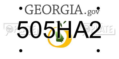 505HA2 Georgia License Plate
