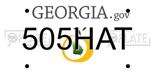 505HAT Georgia License Plate
