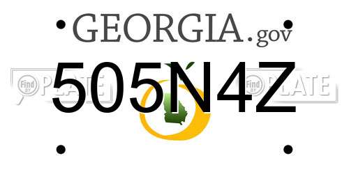 505N4Z Georgia License Plate
