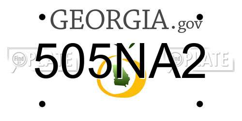 505NA2 Georgia License Plate