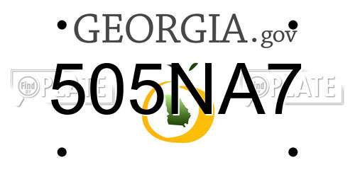 505NA7 Georgia License Plate