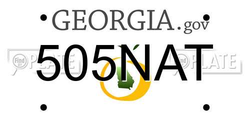 505NAT Georgia License Plate