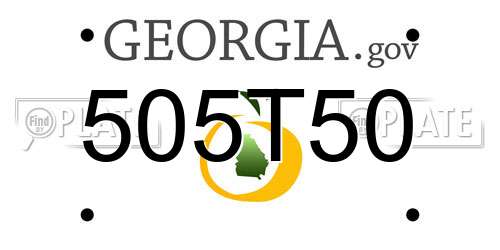 505T50 Georgia License Plate