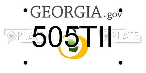 505TII Georgia License Plate
