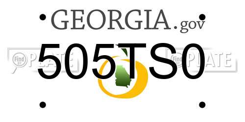505TS0 Georgia License Plate