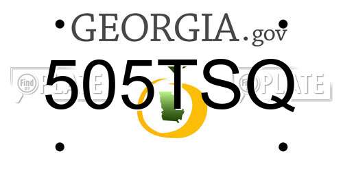 505TSQ Georgia License Plate