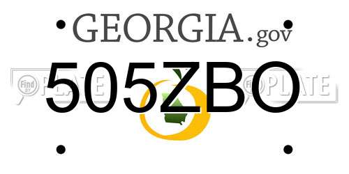 505ZBO Georgia License Plate