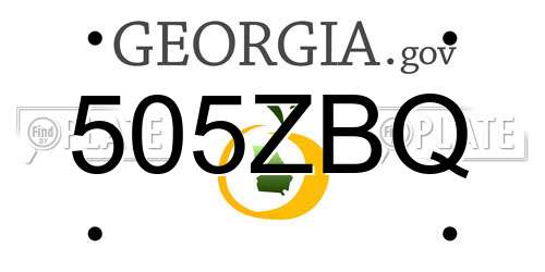 505ZBQ Georgia License Plate