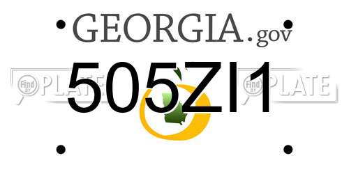 505ZI1 Georgia License Plate