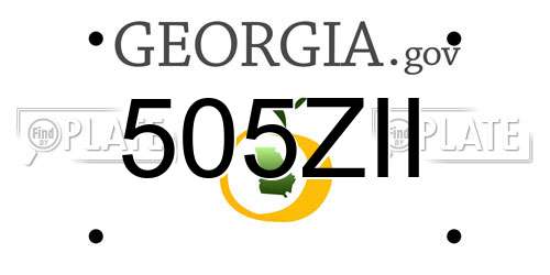 505ZII Georgia License Plate
