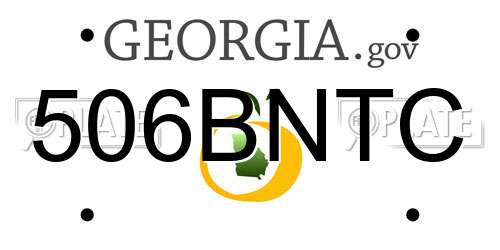 506BNTC Georgia License Plate