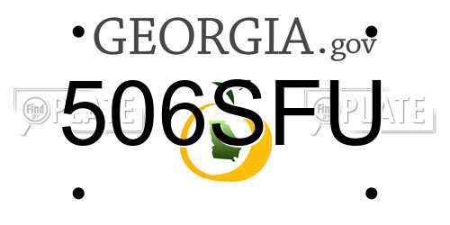 506SFU Georgia License Plate