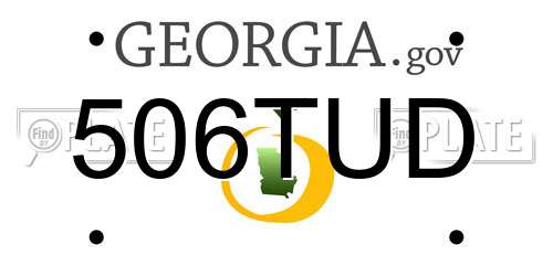506TUD Georgia License Plate