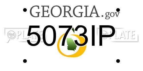 5073IP Georgia License Plate