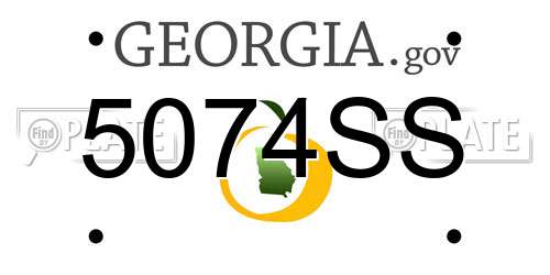 5074SS Georgia License Plate
