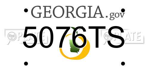 5076TS Georgia License Plate