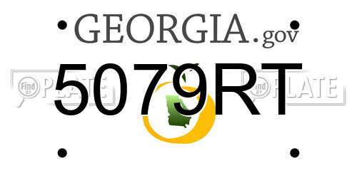 5079RT Georgia License Plate