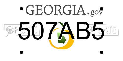 507AB5 Georgia License Plate