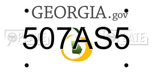 507AS5 Georgia License Plate