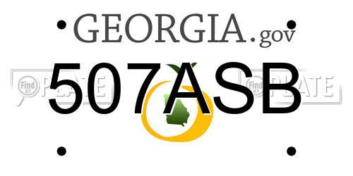 507ASB Georgia License Plate