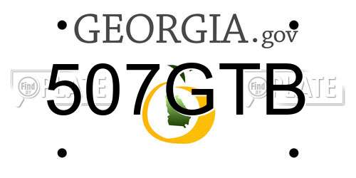 507GTB Georgia License Plate