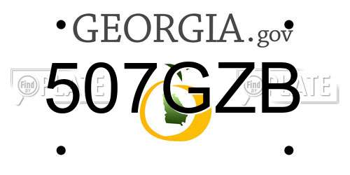 507GZB Georgia License Plate
