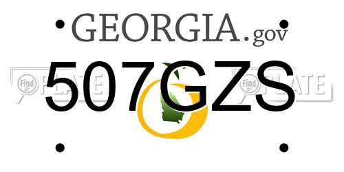 507GZS Georgia License Plate