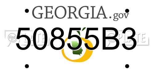 50855B3 Georgia License Plate