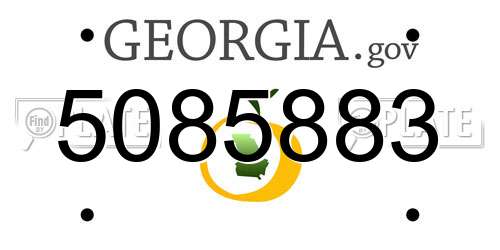 5085883 Georgia License Plate